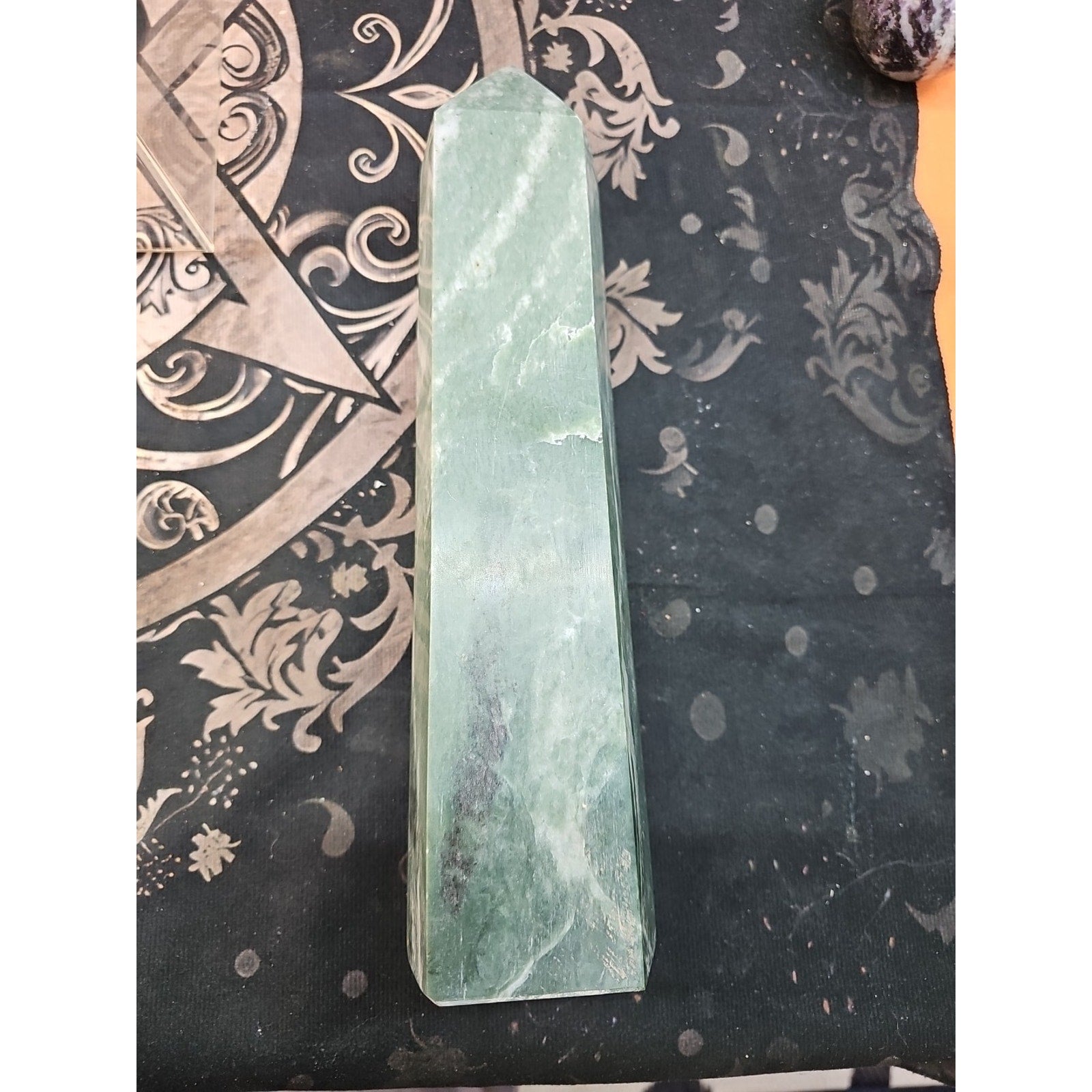 5.04lbs 11.5in Tall Green Jasper Crystal Point Tower Healing by CrystalCloud Company