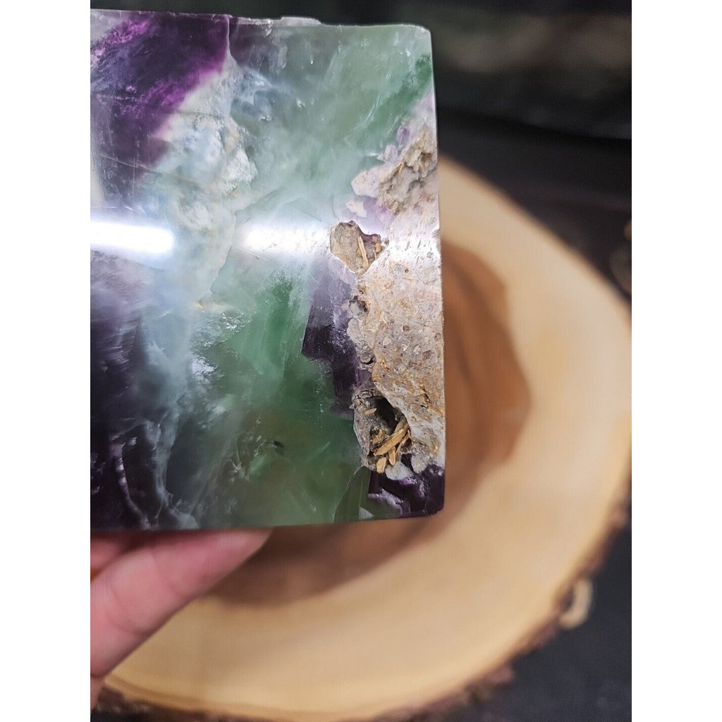 1.15LB Natural fluorite snowflake feather fluorite crystal quartz healing by CrystalCloud Company
