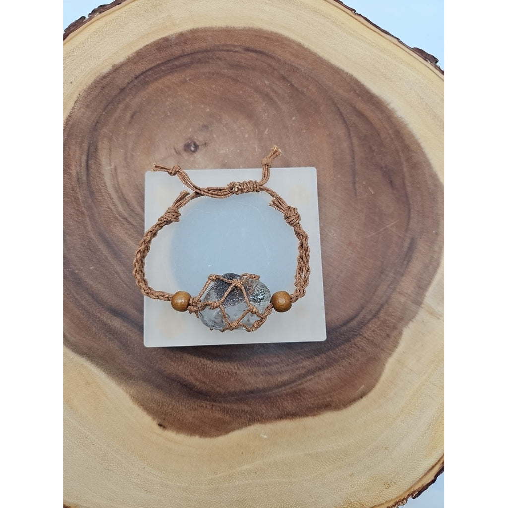 Ghost Crystal Bracelet with Hemp Rope — Bohemian Natural Crystal Bangle | CrystalCloud Company by CrystalCloud Company