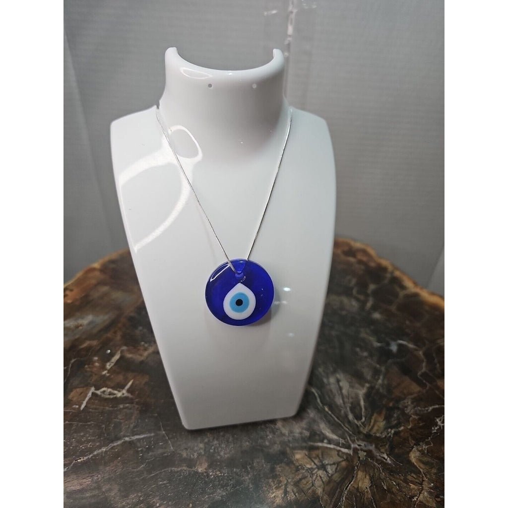Evil Eye Necklace 925 Silver Chain Protection/Good Luck by CrystalCloud Company
