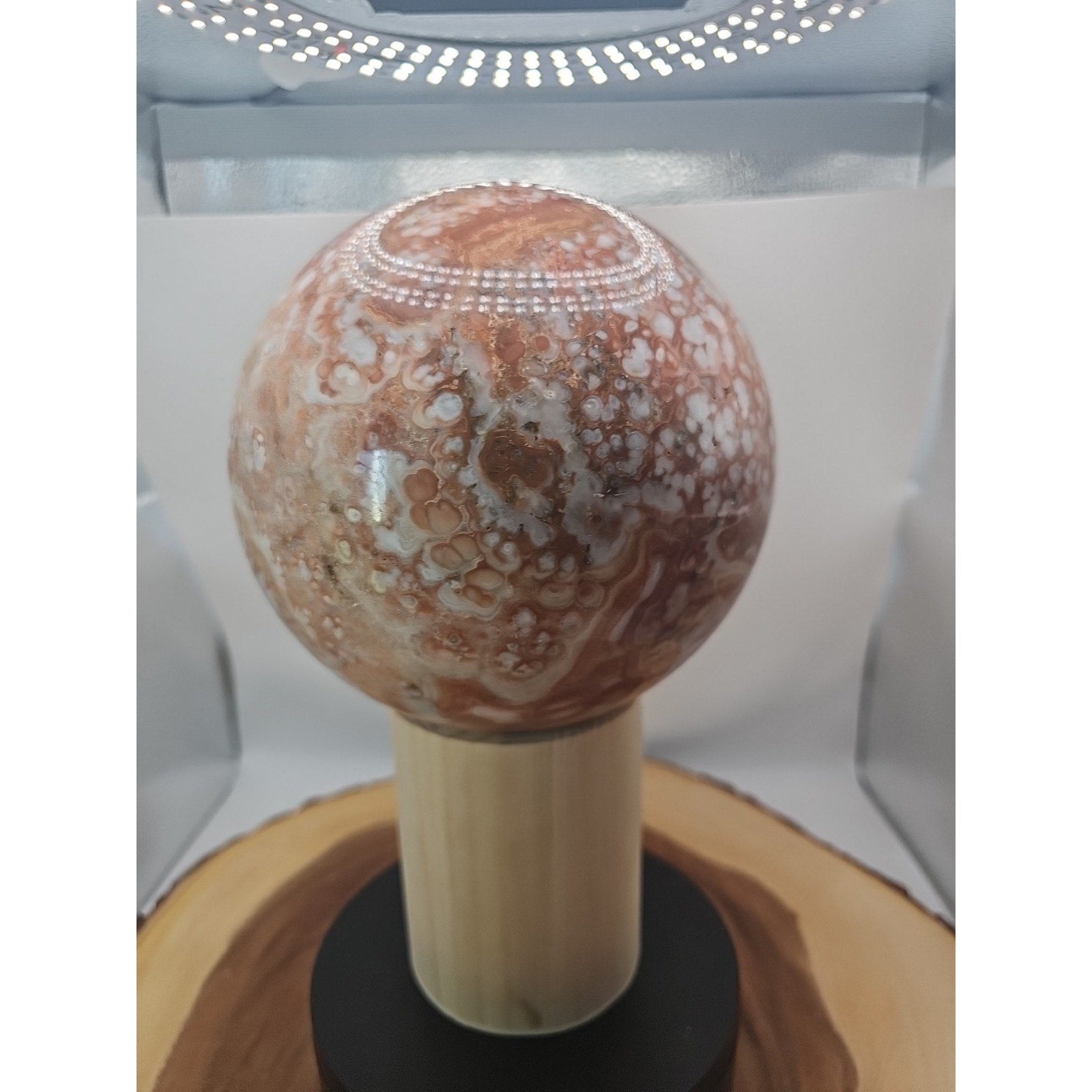 Natural Chocolate Agate Sphere - Grounding Madagascar Gem | 10.42LB by CrystalCloud Company