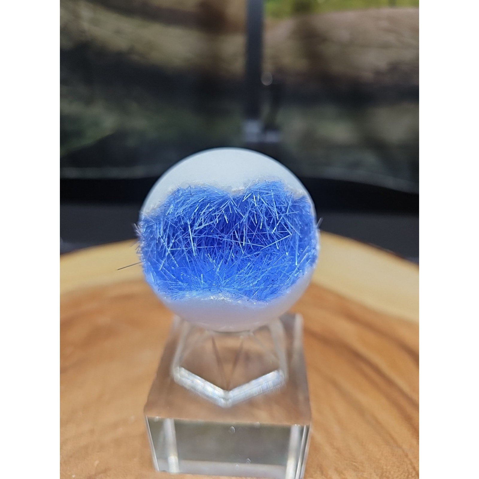 Magnesium phosphate Sphere W/Stand 154g 50mm by CrystalCloud Company