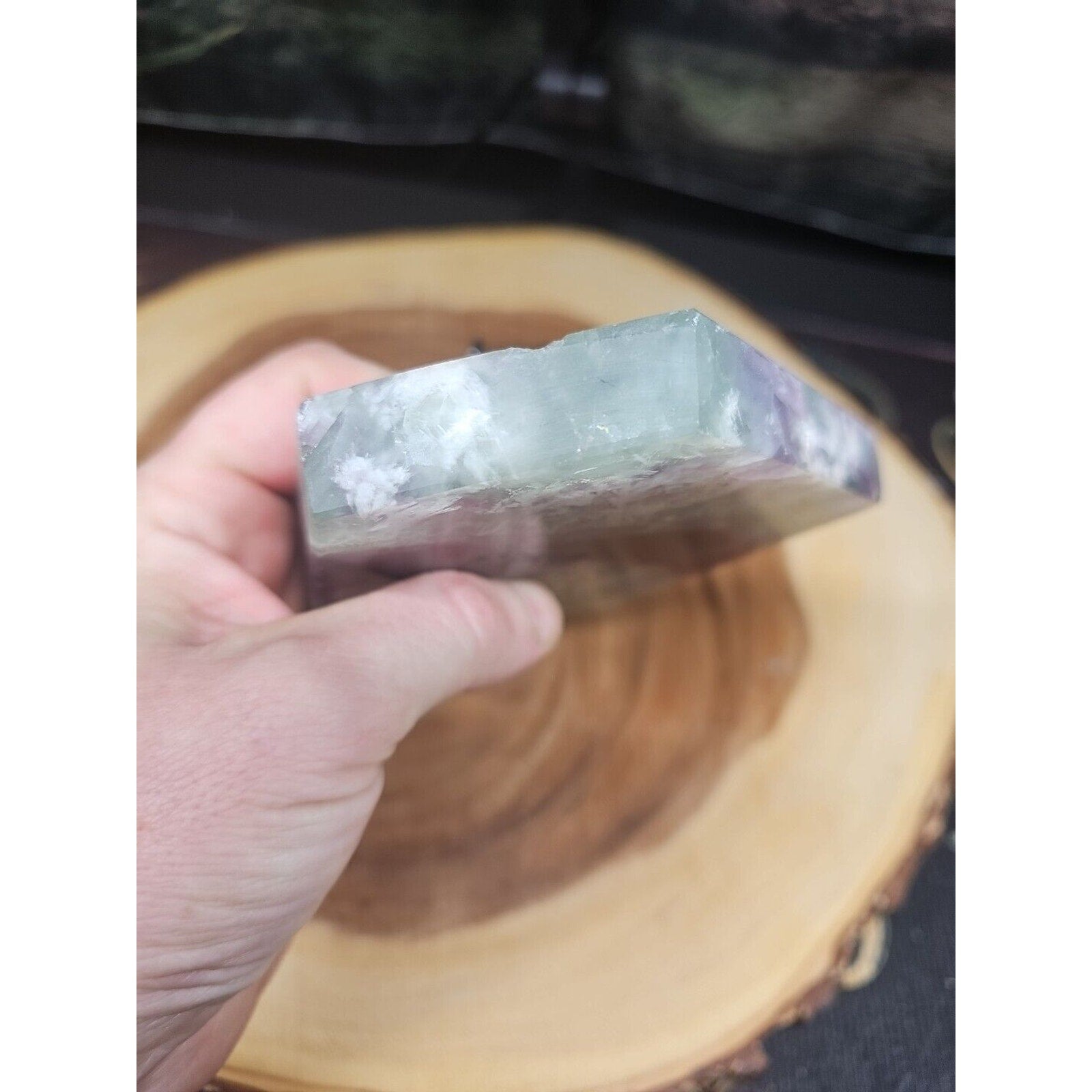 1.15LB Natural fluorite snowflake feather fluorite crystal quartz healing by CrystalCloud Company