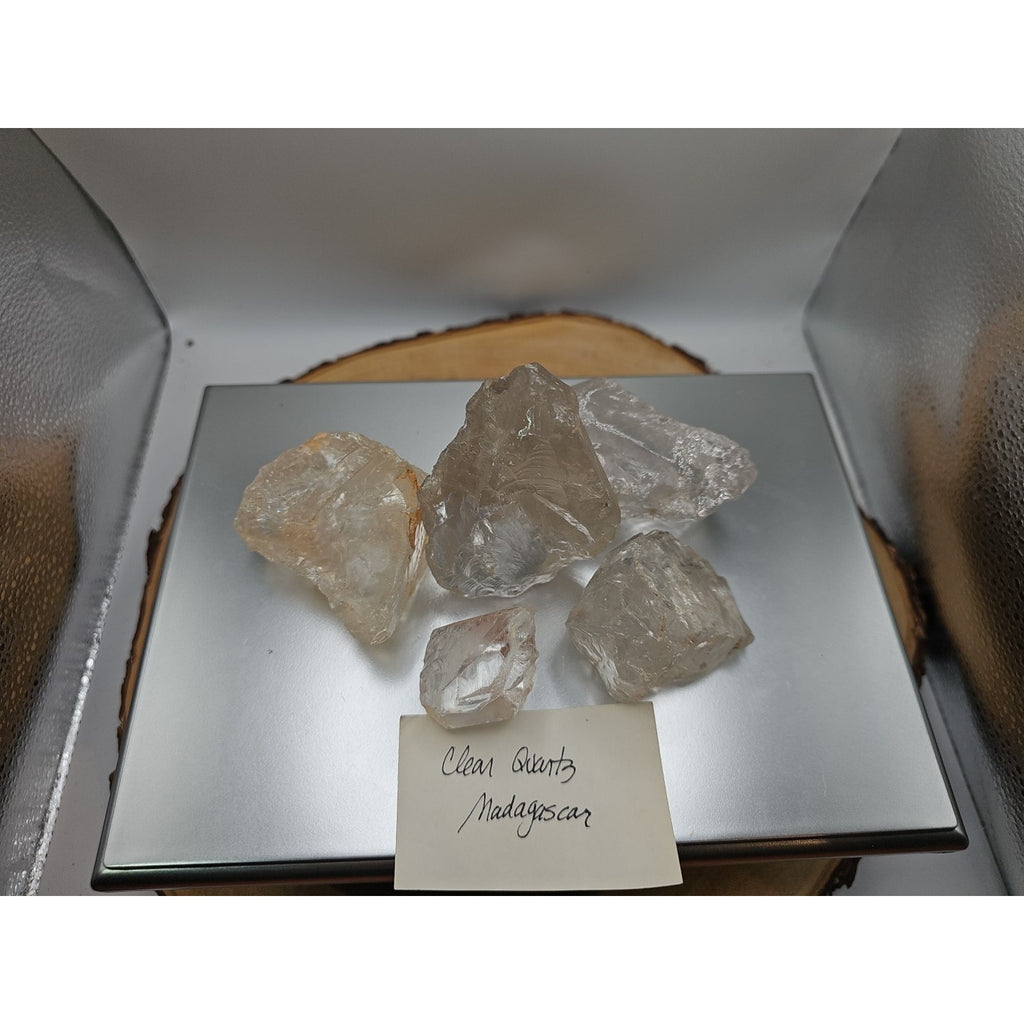 Quartz Crystal Clusters 1.48lbs 5pcs From Madagascar by CrystalCloud Company