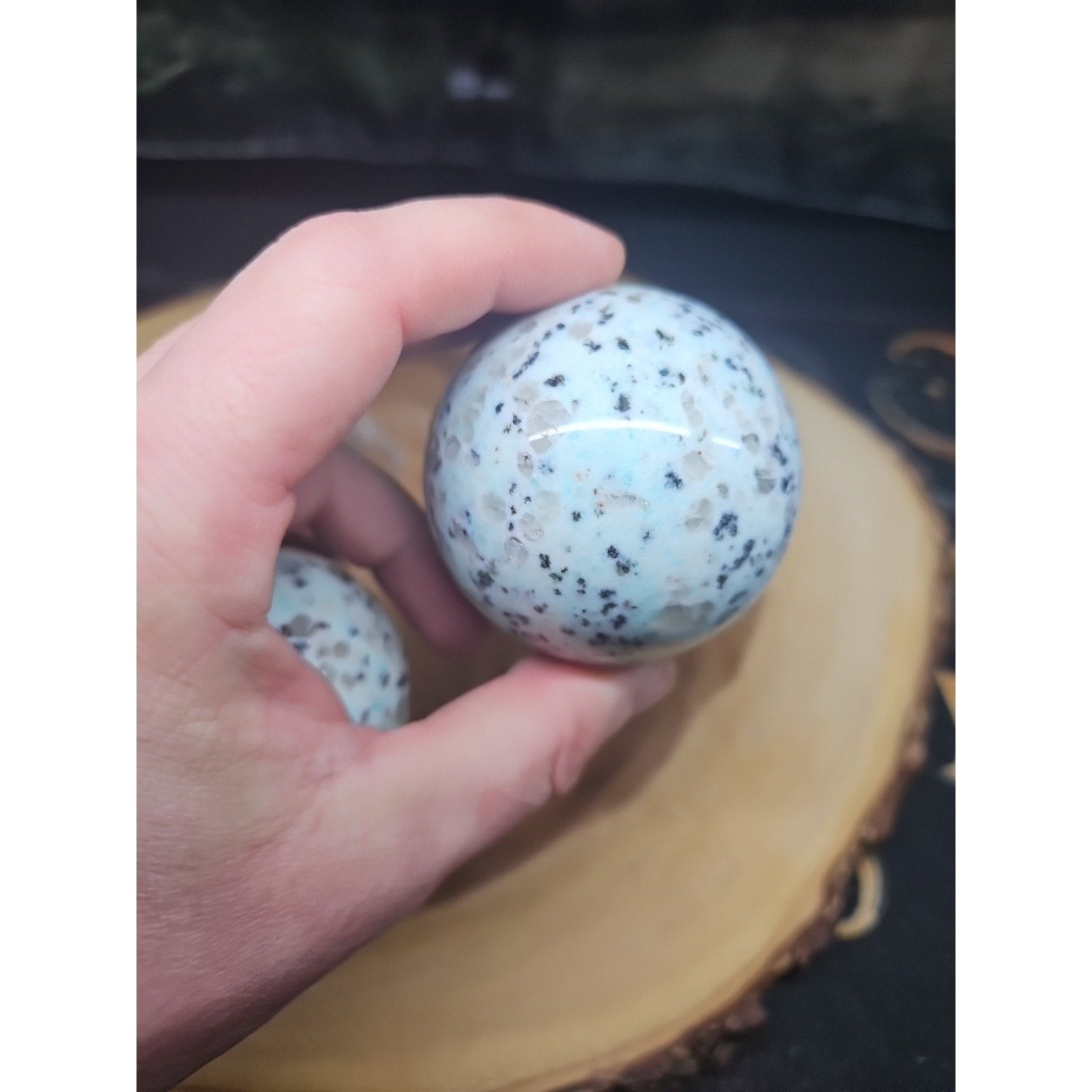 2Pcs A Set Of Natural Quartz Crystal Jasper Sphere Ball Polished 50-60mm &stand by CrystalCloud Company