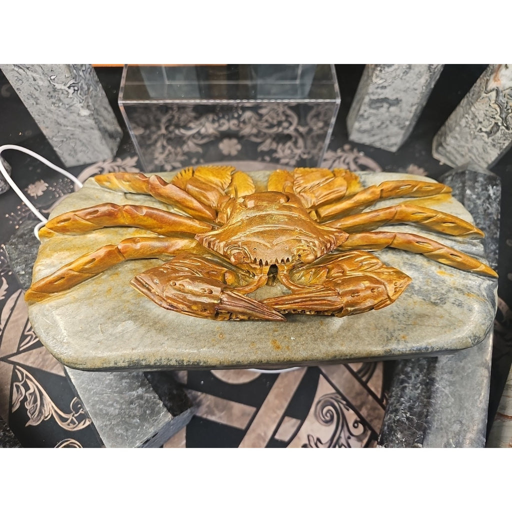 Mao Gong Shi Crab Skull - 7.9LB Hand-Carved Specimen | CrystalCloud Company by CrystalCloud Company