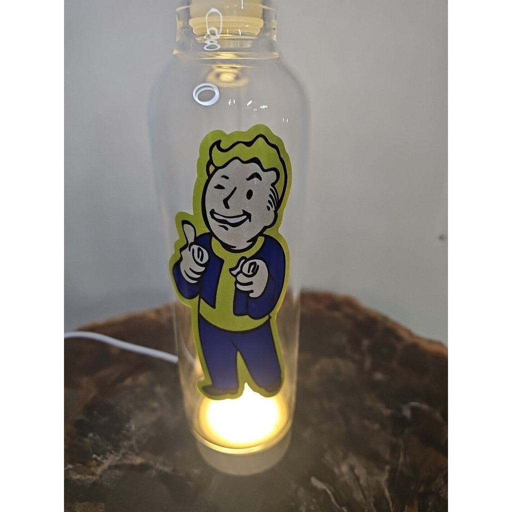 18oz Leak Proof Borosilicate glass bottle with caps BPA Free W/Fallout Boy Logo by CrystalCloud Company