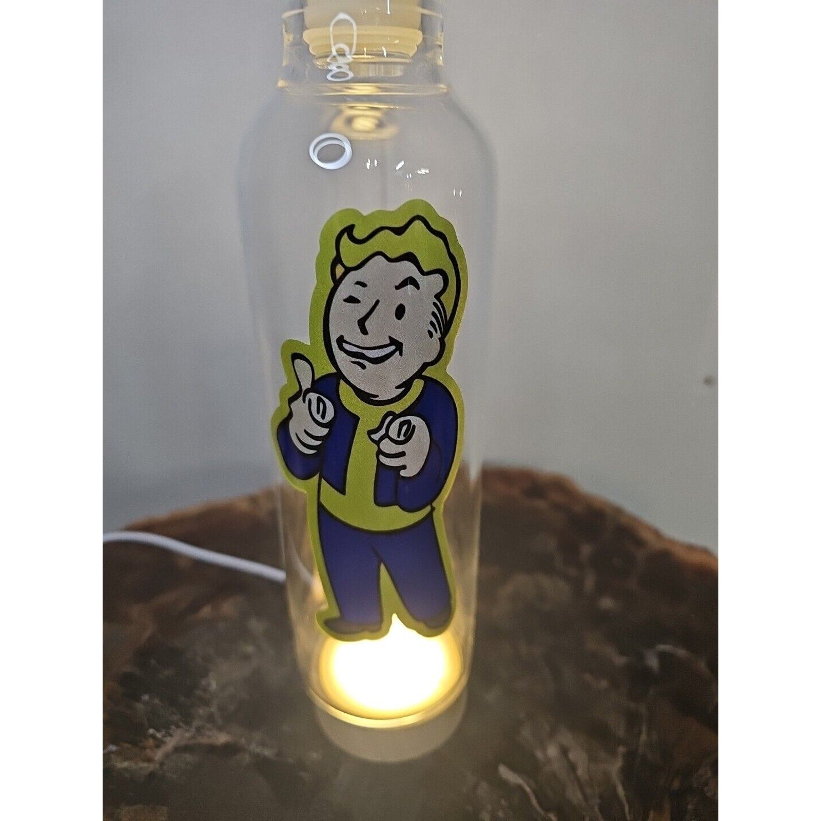 18oz Leak Proof Borosilicate glass bottle with caps BPA Free W/Fallout Boy Logo by CrystalCloud Company