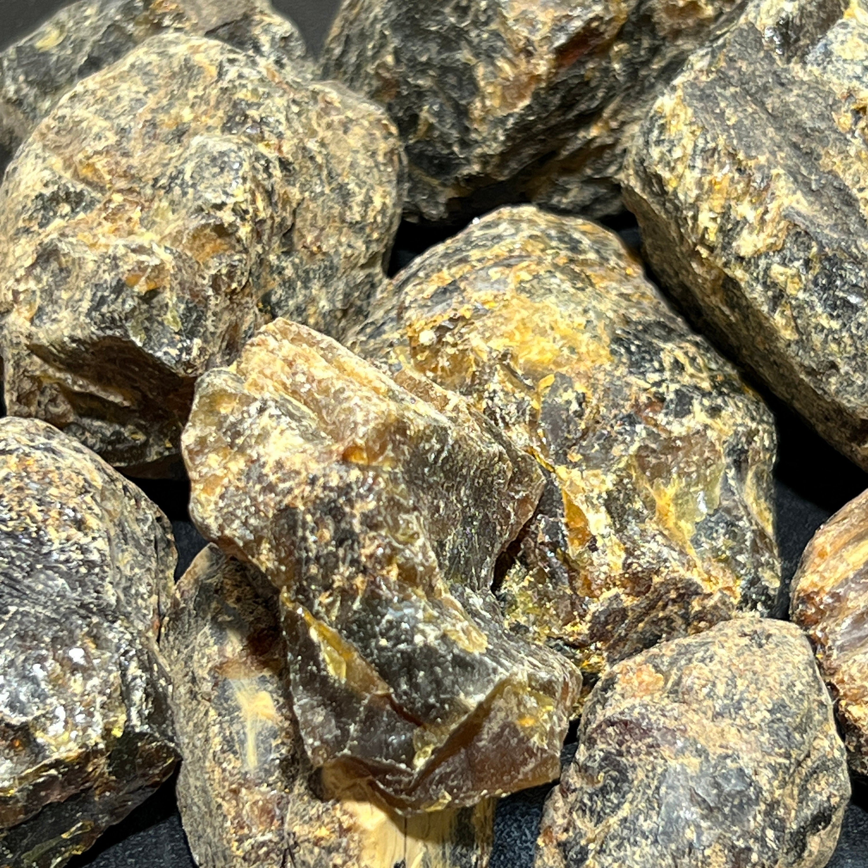 Black Amber Fossilized Tree Resin Mixed Sizes Rough Raw Stones (By The Piece or Pound)(UV Reactive) Wholesale by Amazing Crystals