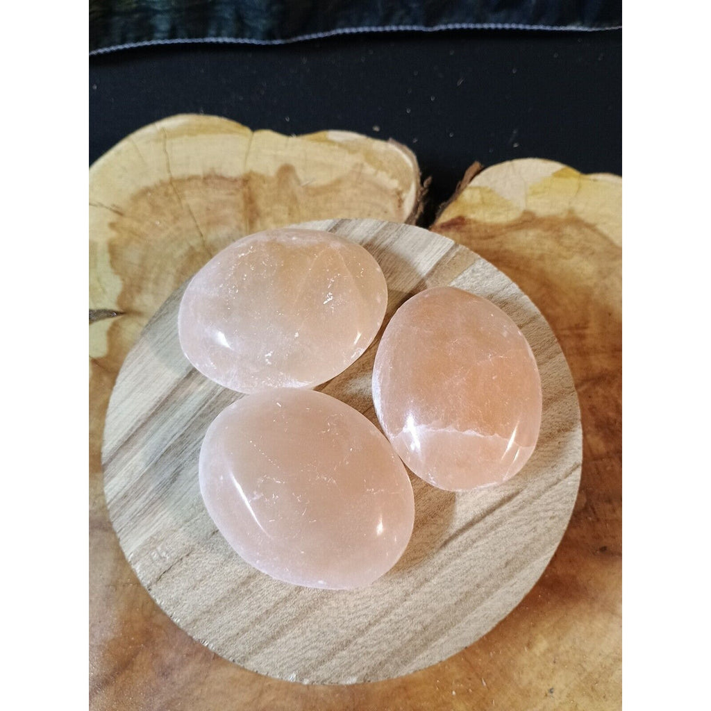 1 Each Oval Shape Peach Palmstone by CrystalCloud Company