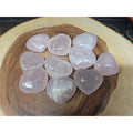 1Pcs Large Natural Pink Rose Quartz Crystal Heart Carved Palm Stone by CrystalCloud Company