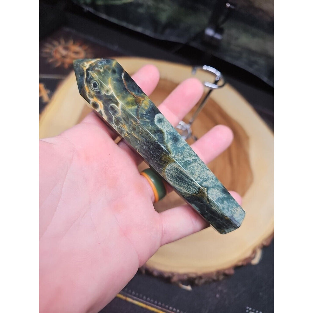 Moss Agate Generator W/Stand 220grams by CrystalCloud Company