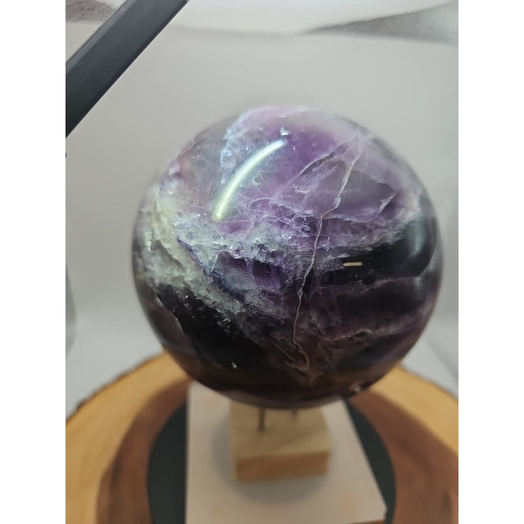 Large Rainbow Fluorite Quartz Crystal Sphere — 6.4 inches, Polished | CrystalCloud Company by CrystalCloud Company