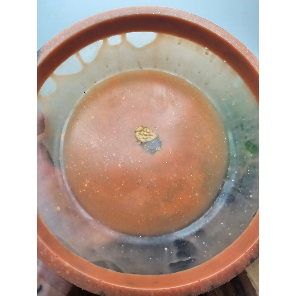 Handmade Resin Bowl Peach Gold Swirl One of a Kind