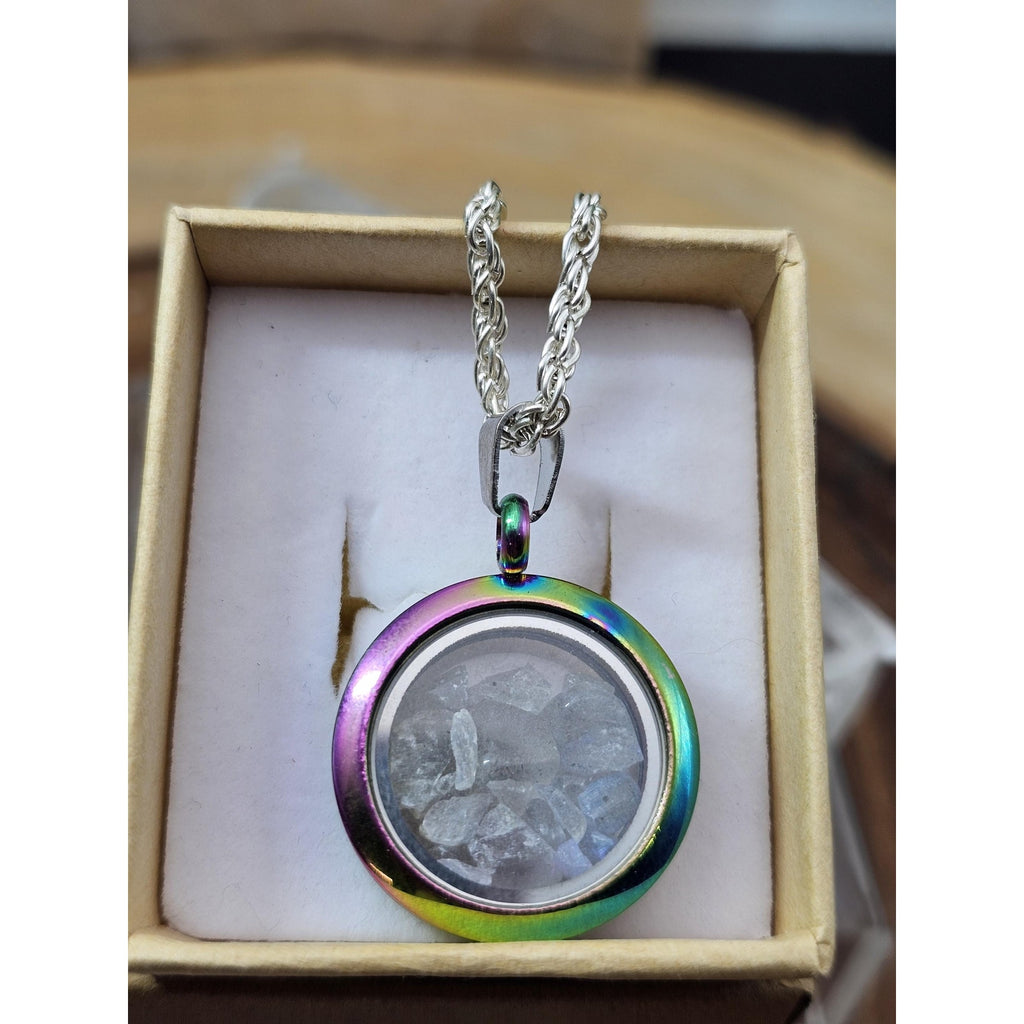 Moonstone Pendant, 16in Sterling Silver Chain by CrystalCloud Company