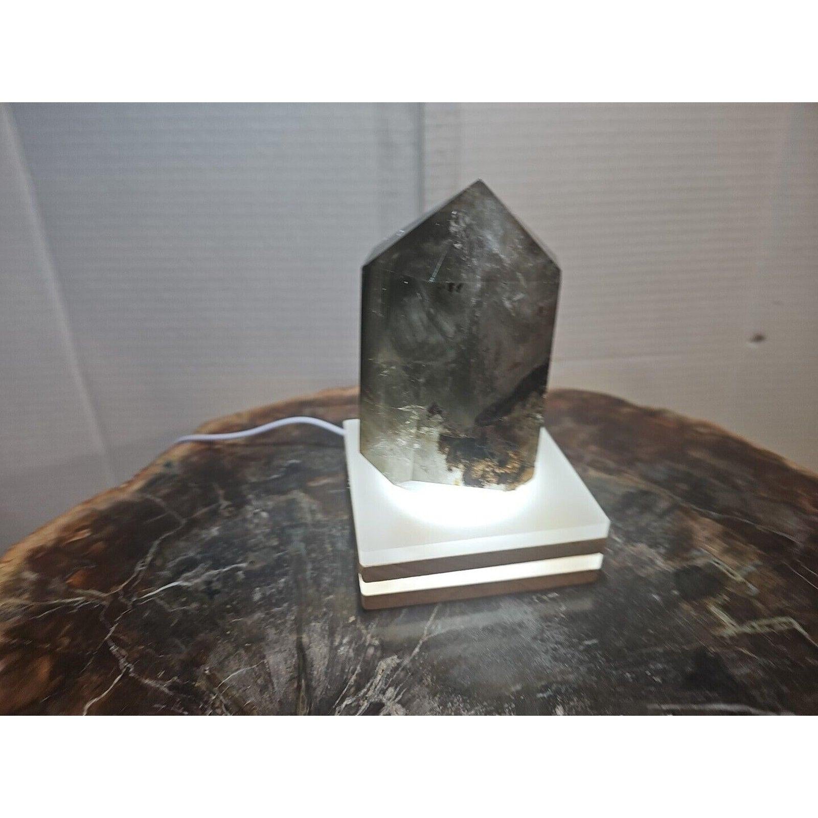 1.73LB Natural Green Ghost Phantom Quartz Crystal Obelisk Wand Point Healing. by CrystalCloud Company