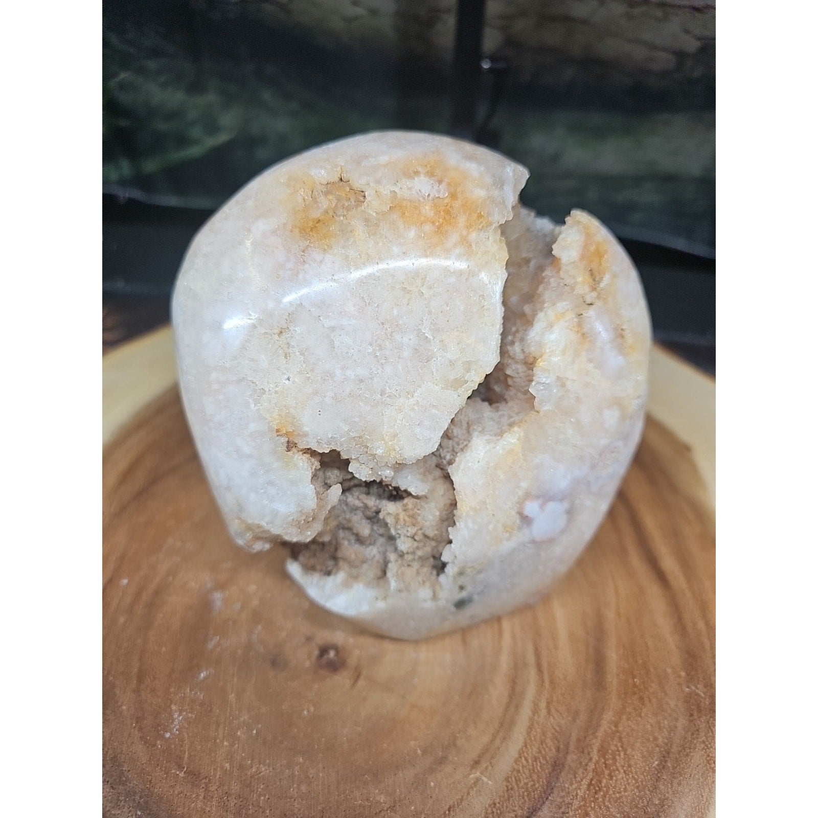3.85LB 1Pcs Natural Agate Carnelian Quartz Crystal Decoration Geode by CrystalCloud Company