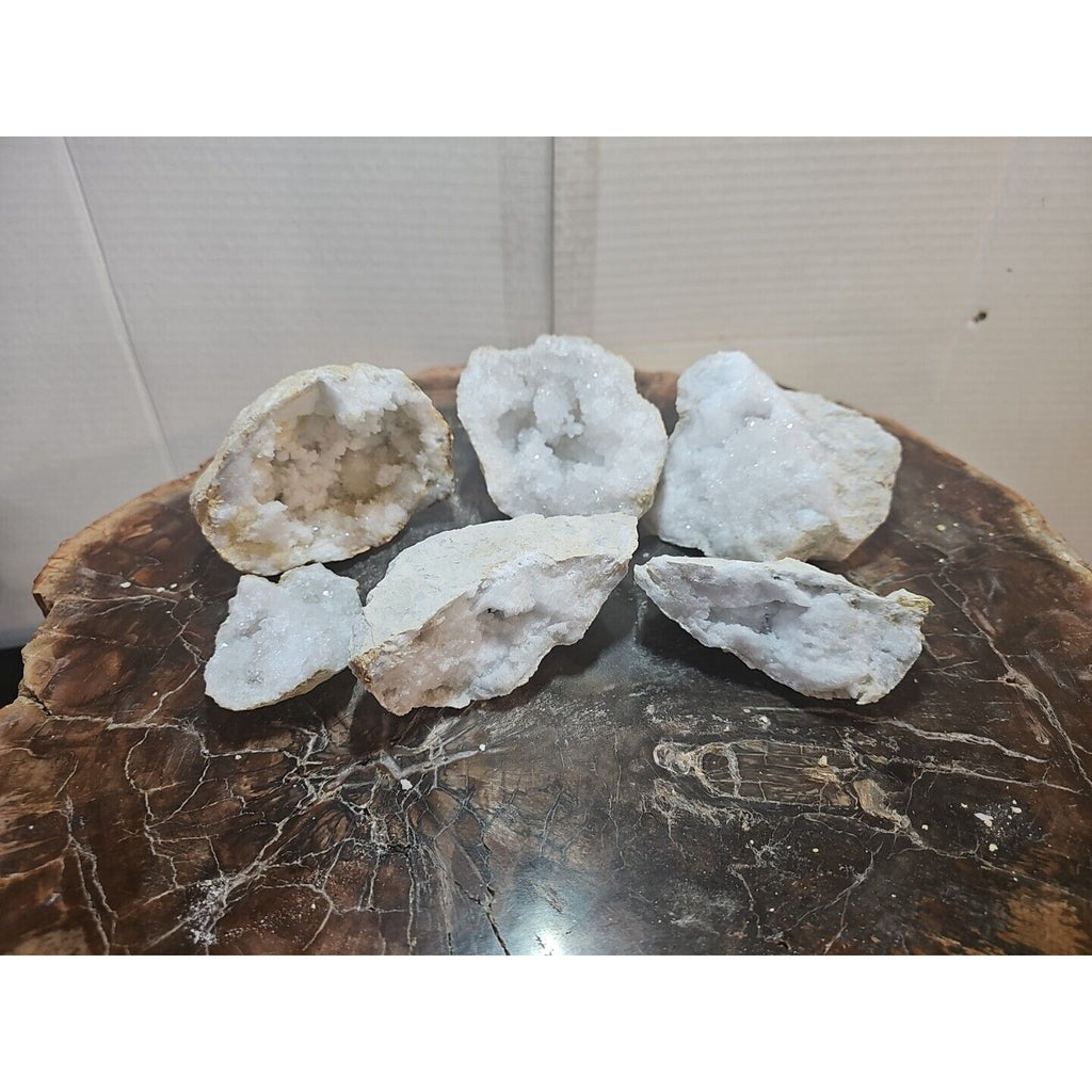 6pcs 2.72lbs Lot Geode Crystal Moroccan Quartz by CrystalCloud Company