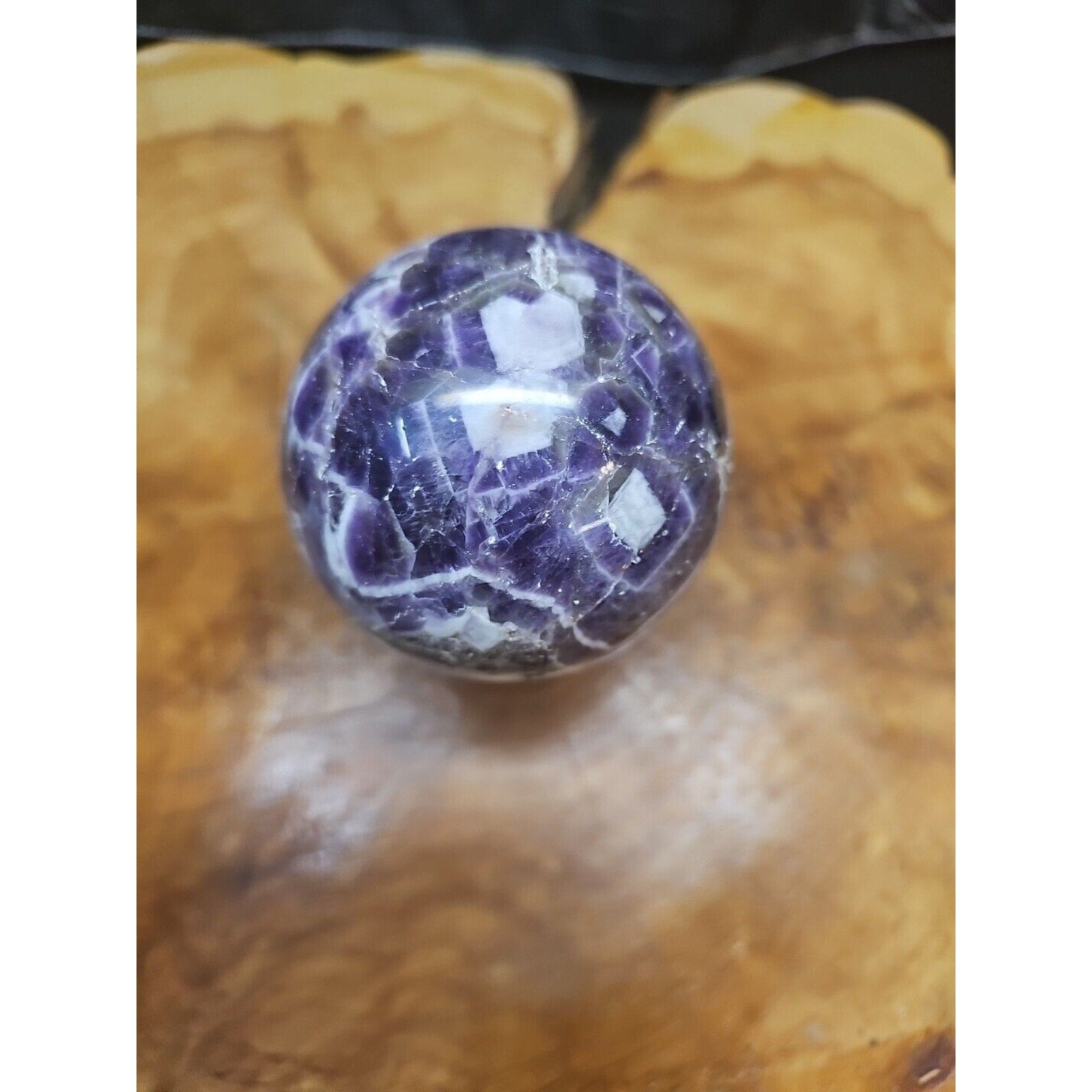 Amethyst Sphere 65mm W/Glass Stand 1lb by CrystalCloud Company