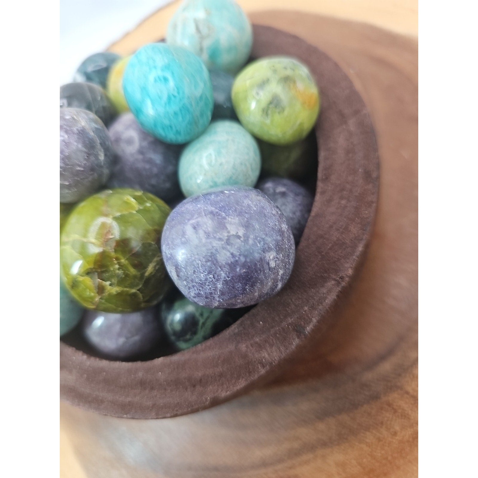 Ocean Jasper Spheres Display Bowl — 2 lbs of Polished Stones | CrystalCloud Company by CrystalCloud Company