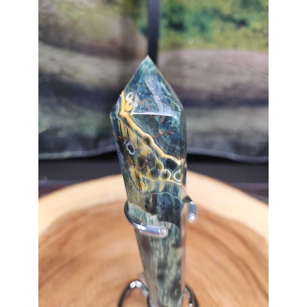 Moss Agate Generator W/Stand 220grams by CrystalCloud Company