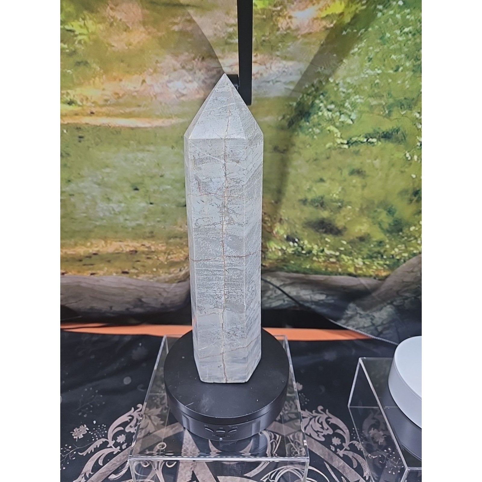 6.66lbs 12in Tall Ocean Jasper Crystal Point by CrystalCloud Company