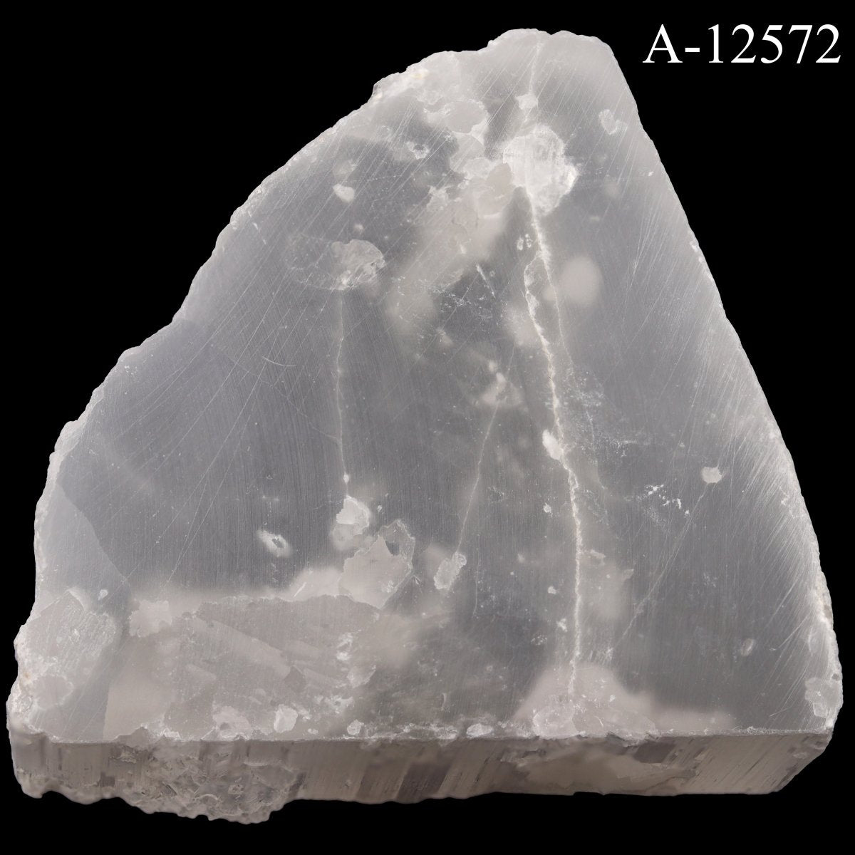 A-12572 Selenite TV Rock - 10.4 oz by Crystal River Gems