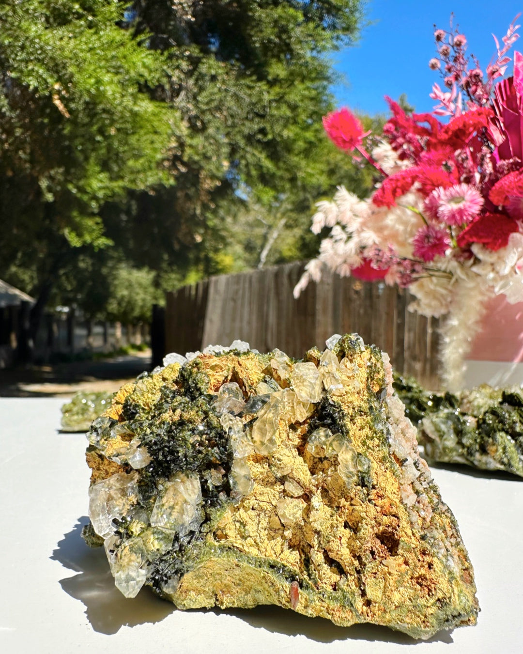 Epidote Quartz Cluster