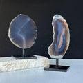 Agate Slice Set on Metal Stand for Desk & Nightstand by DeepPurpleProject