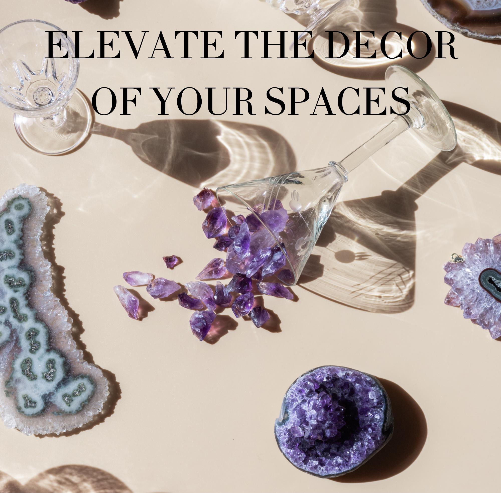 Agate Slice Set on Metal Stand for Desk & Nightstand by DeepPurpleProject