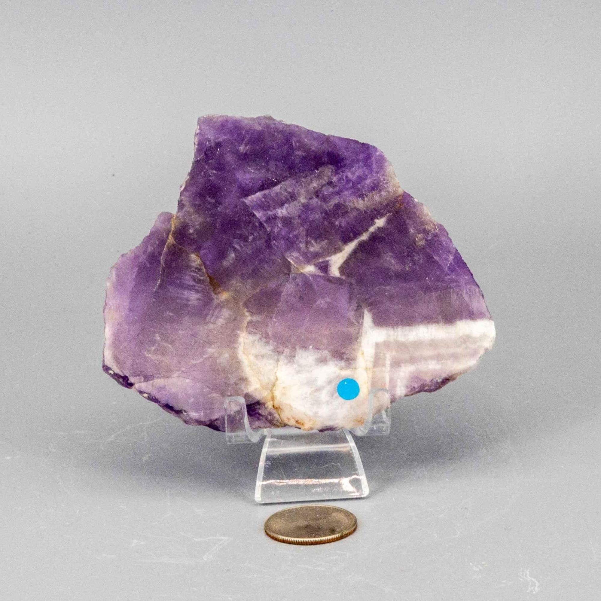 Amethyst Crystal Polished Slice Natural Purple Stone