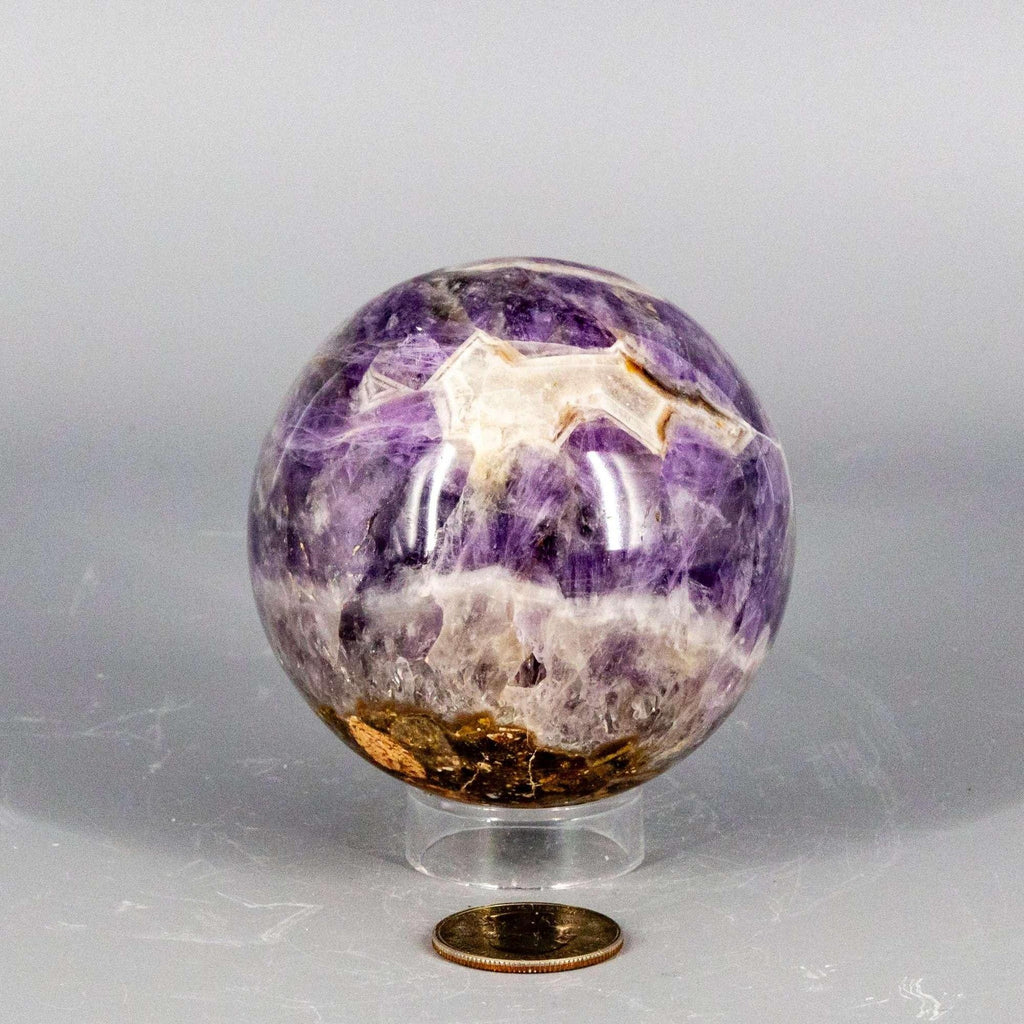 Amethyst Crystal Sphere Polished Purple Natural Stone