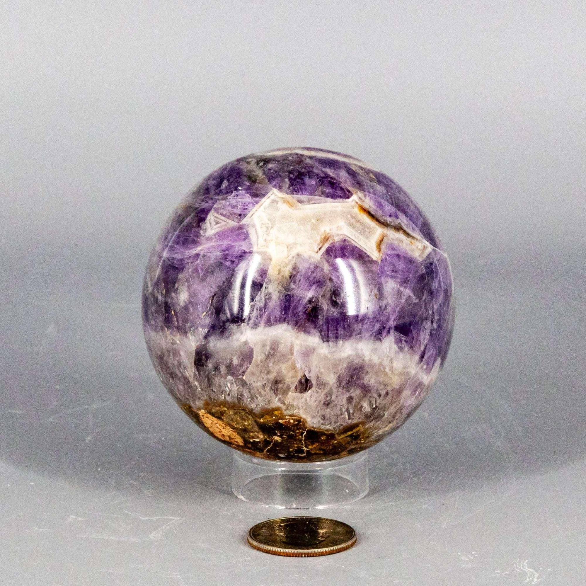Amethyst Crystal Sphere Polished Purple Natural Stone