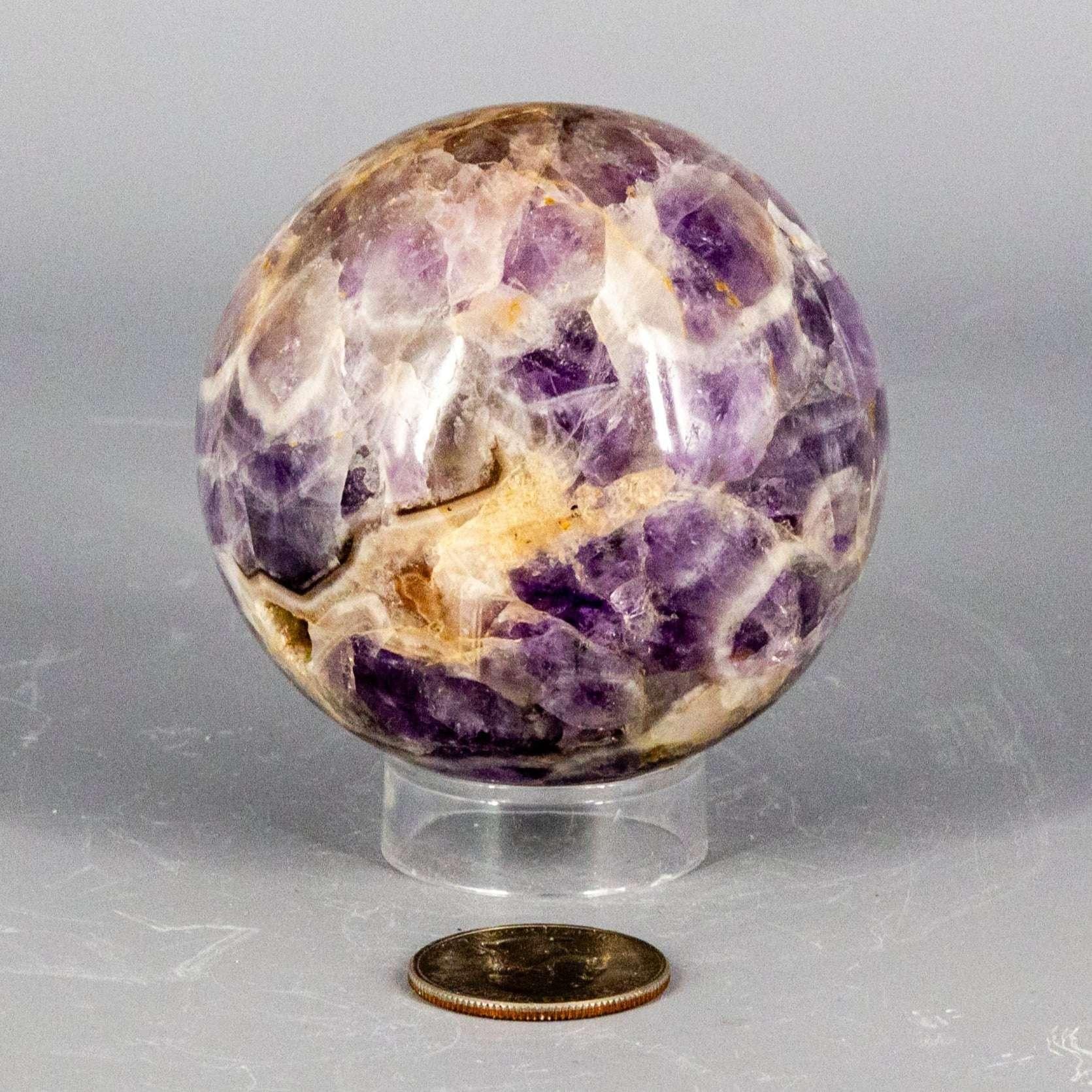 Amethyst Crystal Sphere Polished Purple Natural Stone