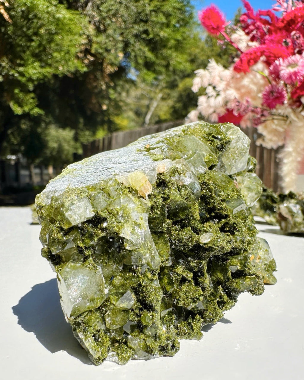 Epidote Quartz Cluster