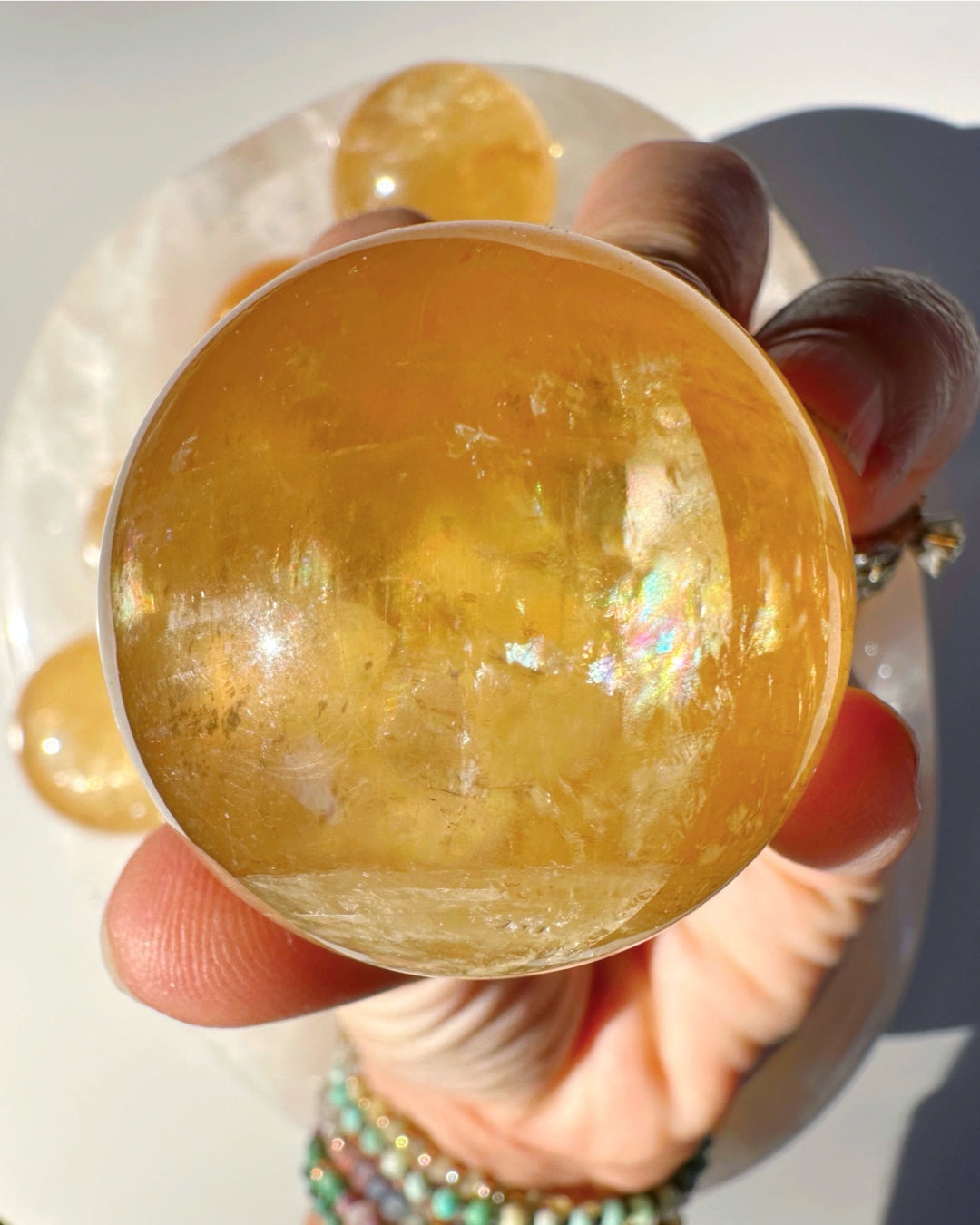 Honey Optic Calcite Spheres - AAA by Baltic Mermaid