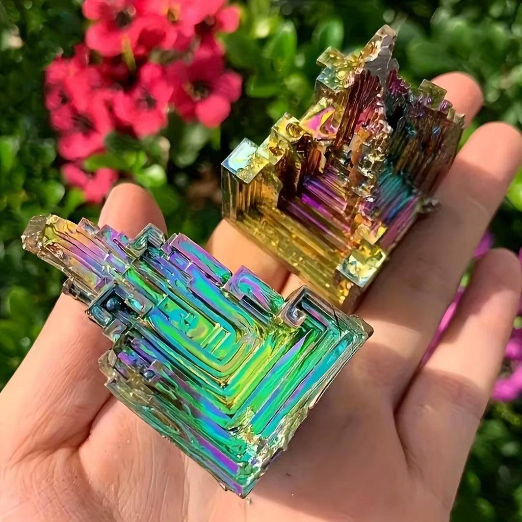 Bismuth Crystal Freeform Castle Iridescent Rainbow