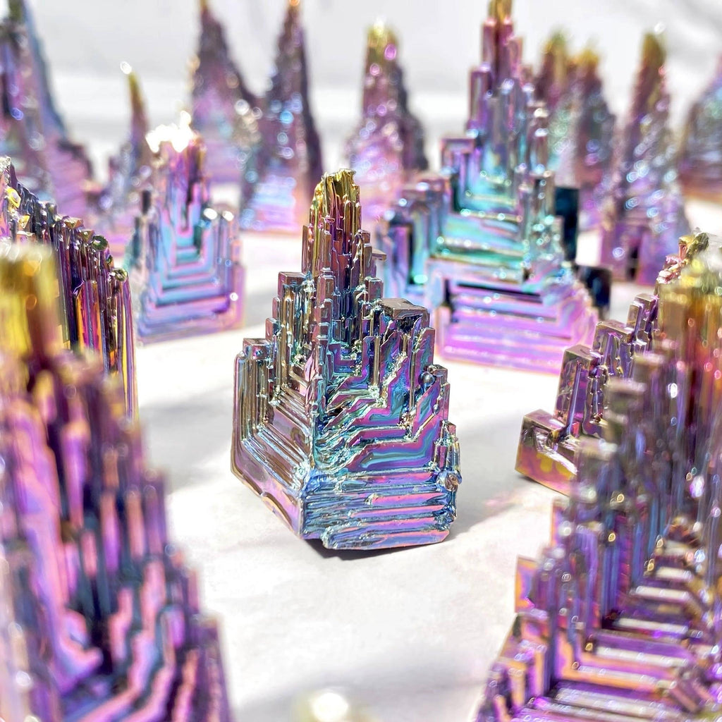 Bismuth Crystal Freeform Castle Iridescent Rainbow