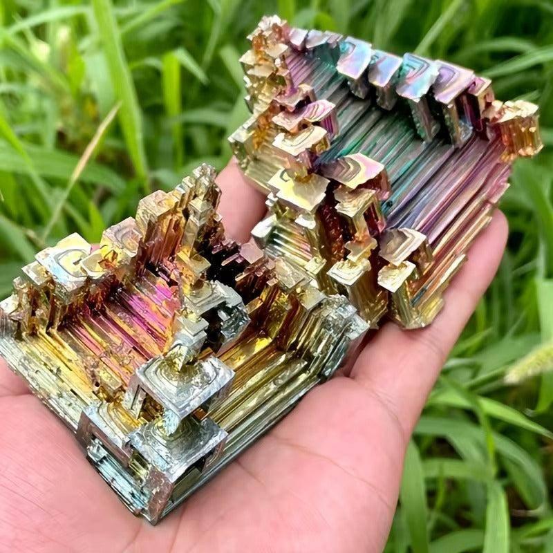 Bismuth Crystal Freeform Castle Iridescent Rainbow