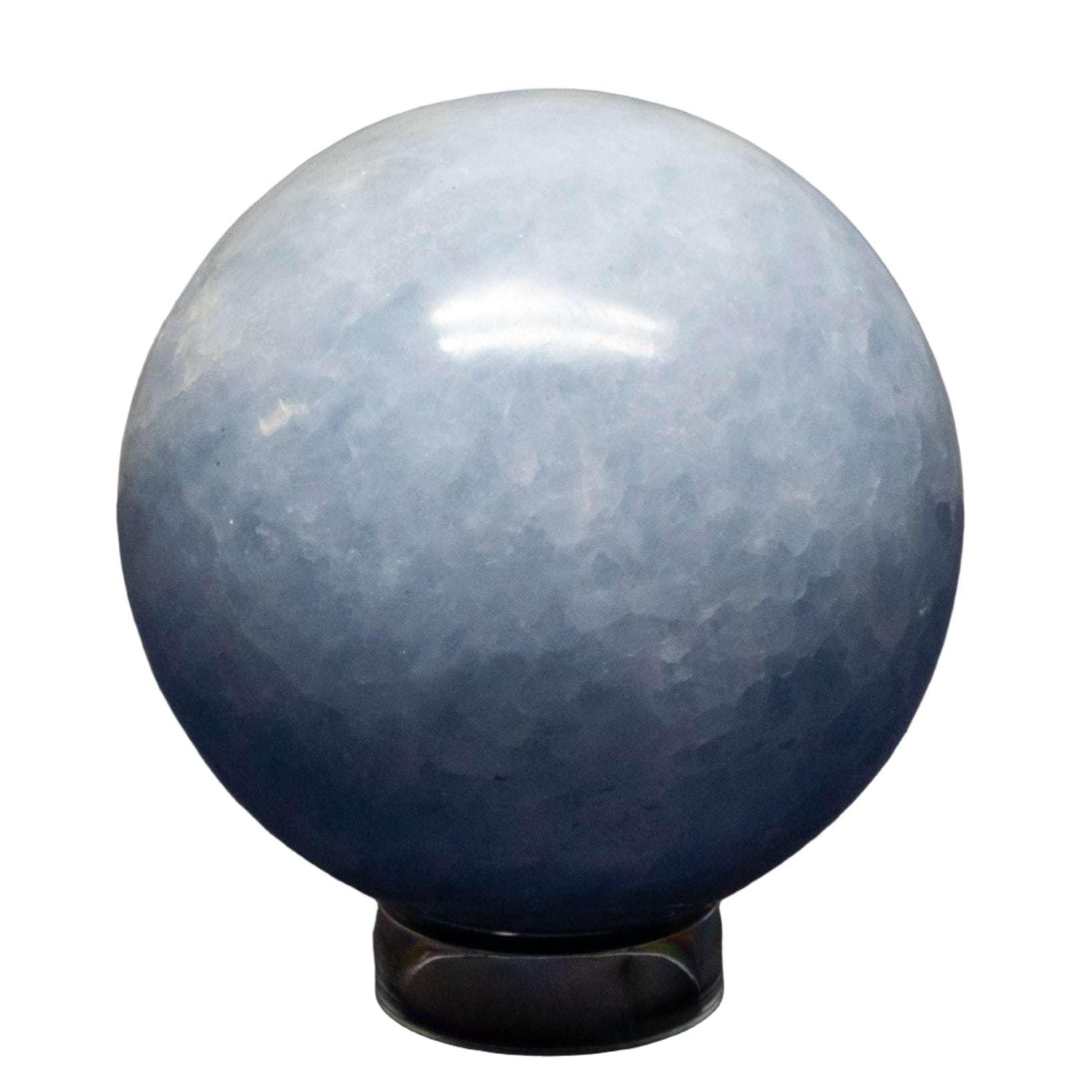 Blue Calcite Crystal Sphere Throat Chakra Calm Stone