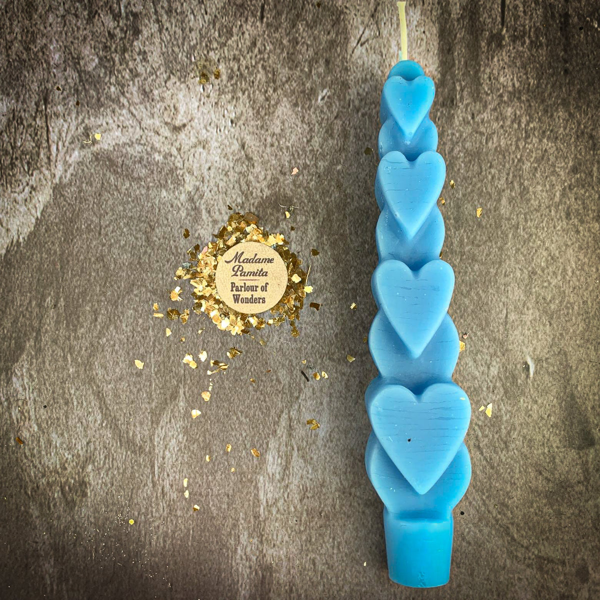 Beeswax Love Spell Heart Taper Candle - Romance & Attraction Magic
