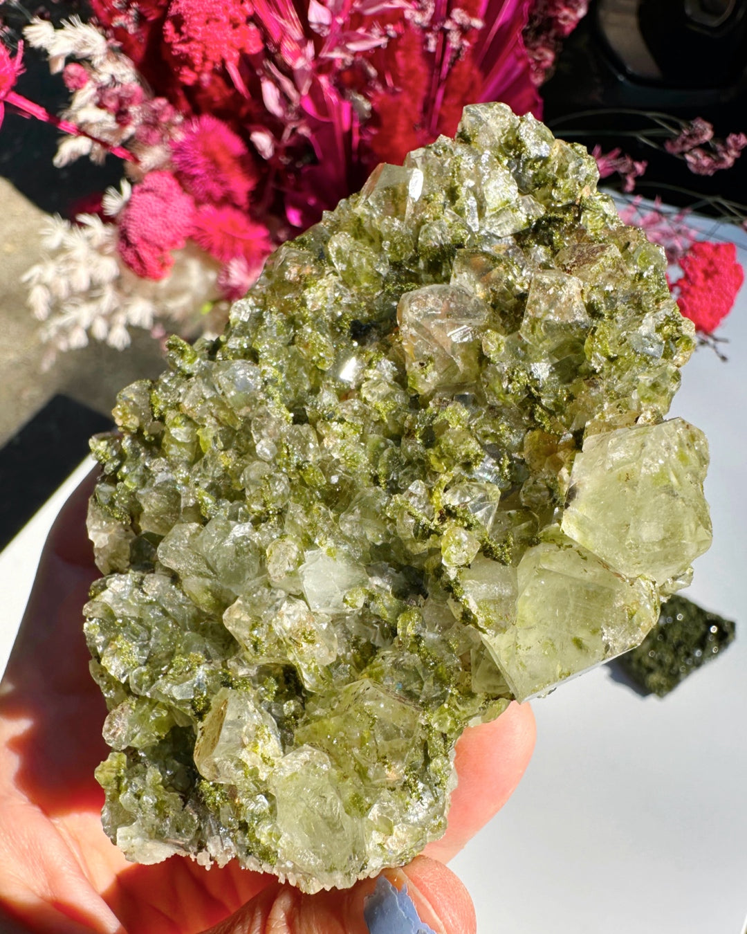 Epidote Quartz Cluster by Baltic Mermaid