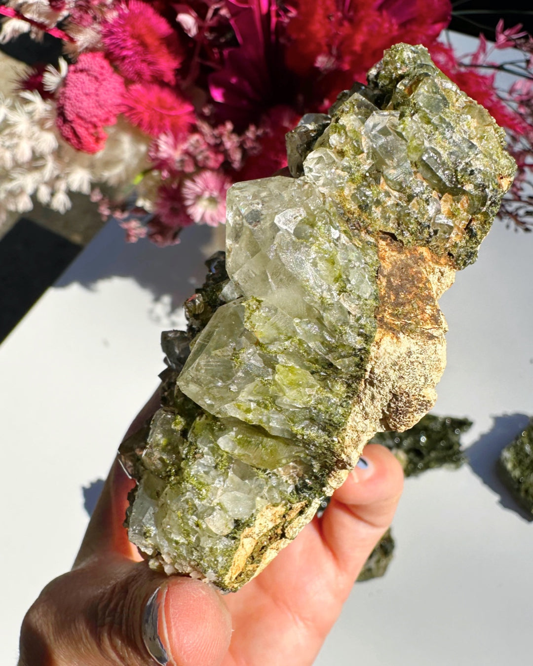 Epidote Quartz Cluster by Baltic Mermaid