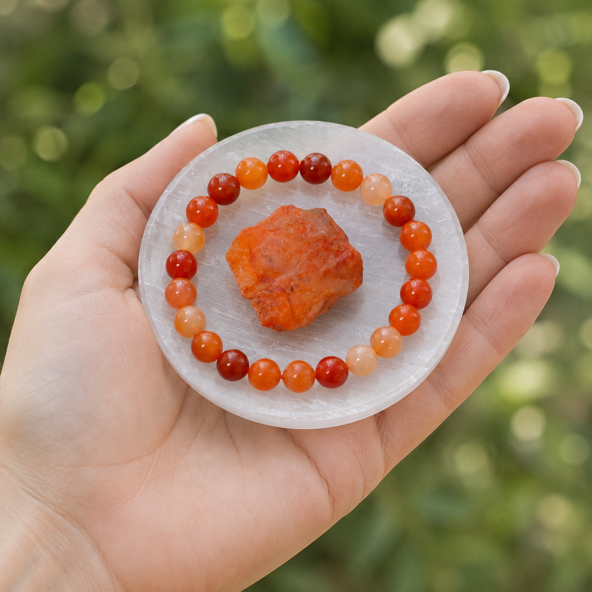 Carnelian Crystal Gift Set For Emotional Support and Protection, Real Polished Gemstones.