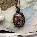 Charoite Crystal Wire Wrap Pendant Copper Double Siberia