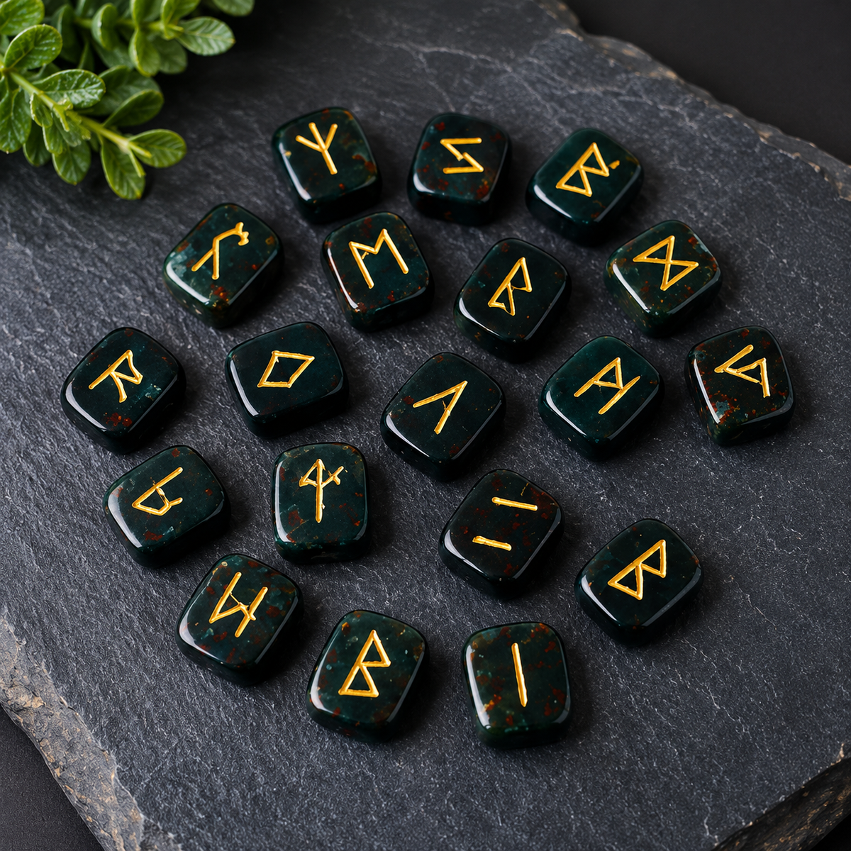 Bloodstone Rune Set  (Protection and Strength)