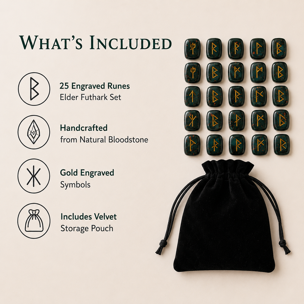 Bloodstone Rune Set  (Protection and Strength)