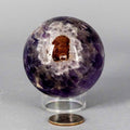 Chevron Amethyst Crystal Sphere Polished Purple Banding