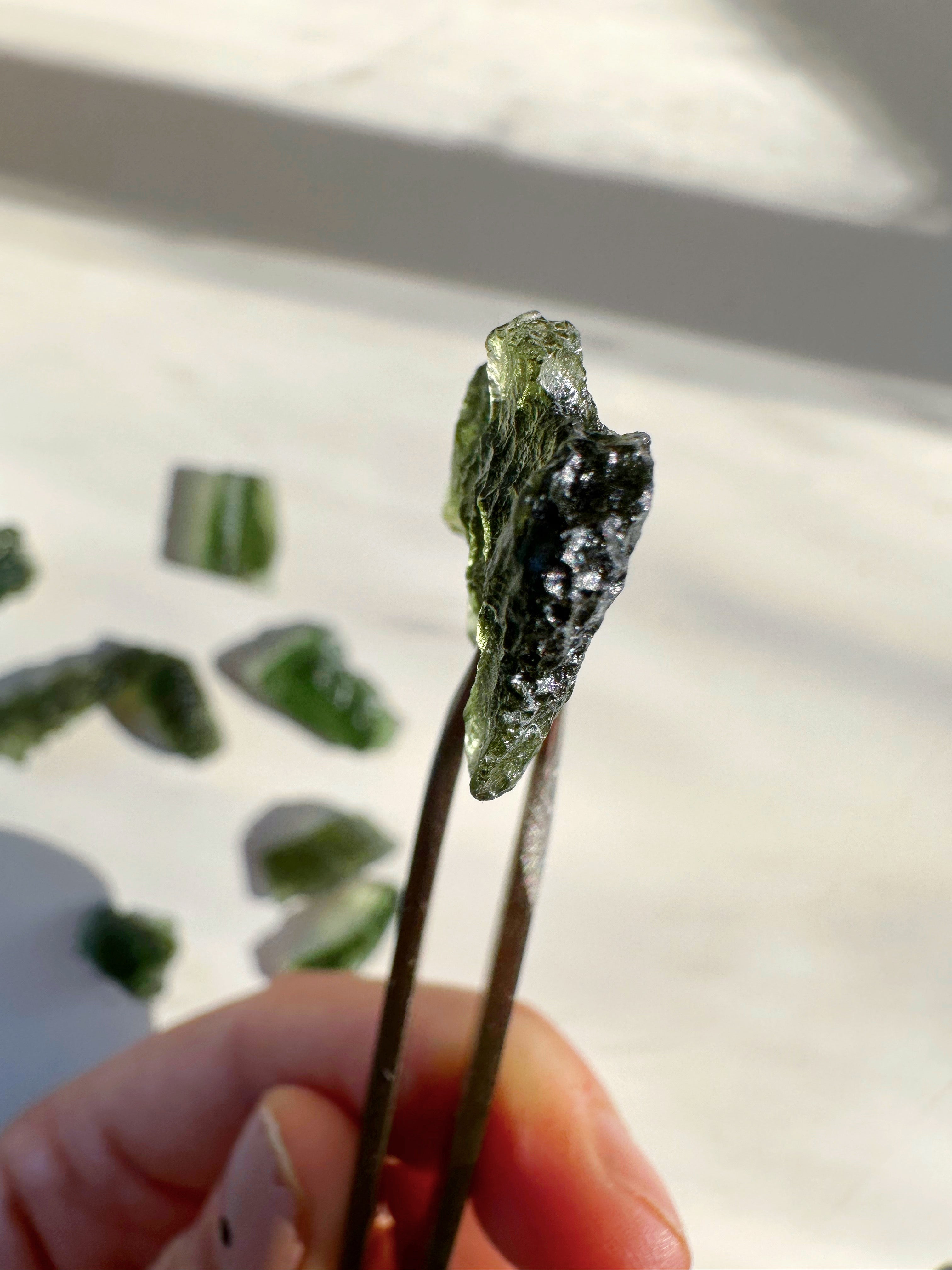 Chlum Moldavite #6 - AA