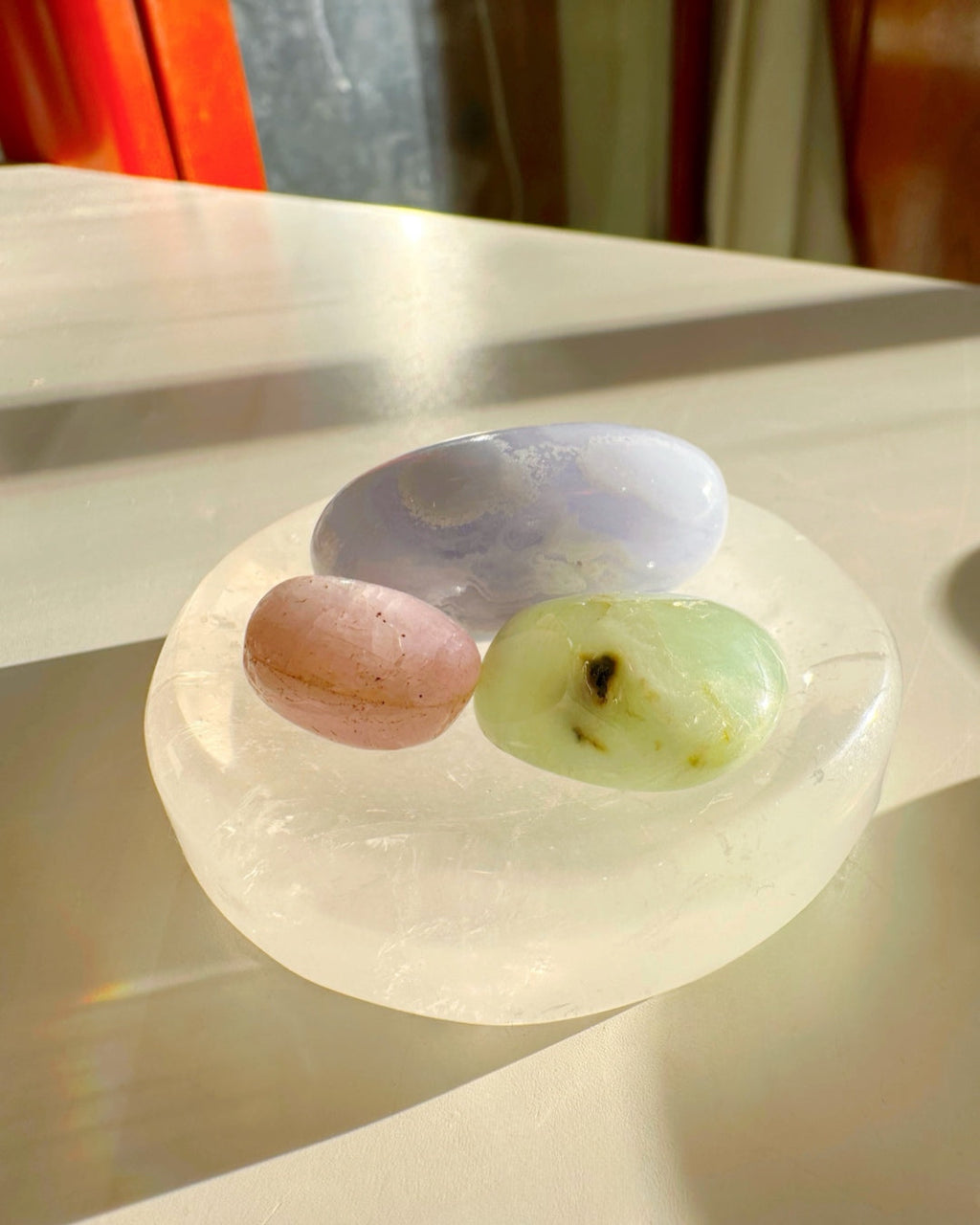 Clear Quartz Sphere Stand/Small Dish by Baltic Mermaid